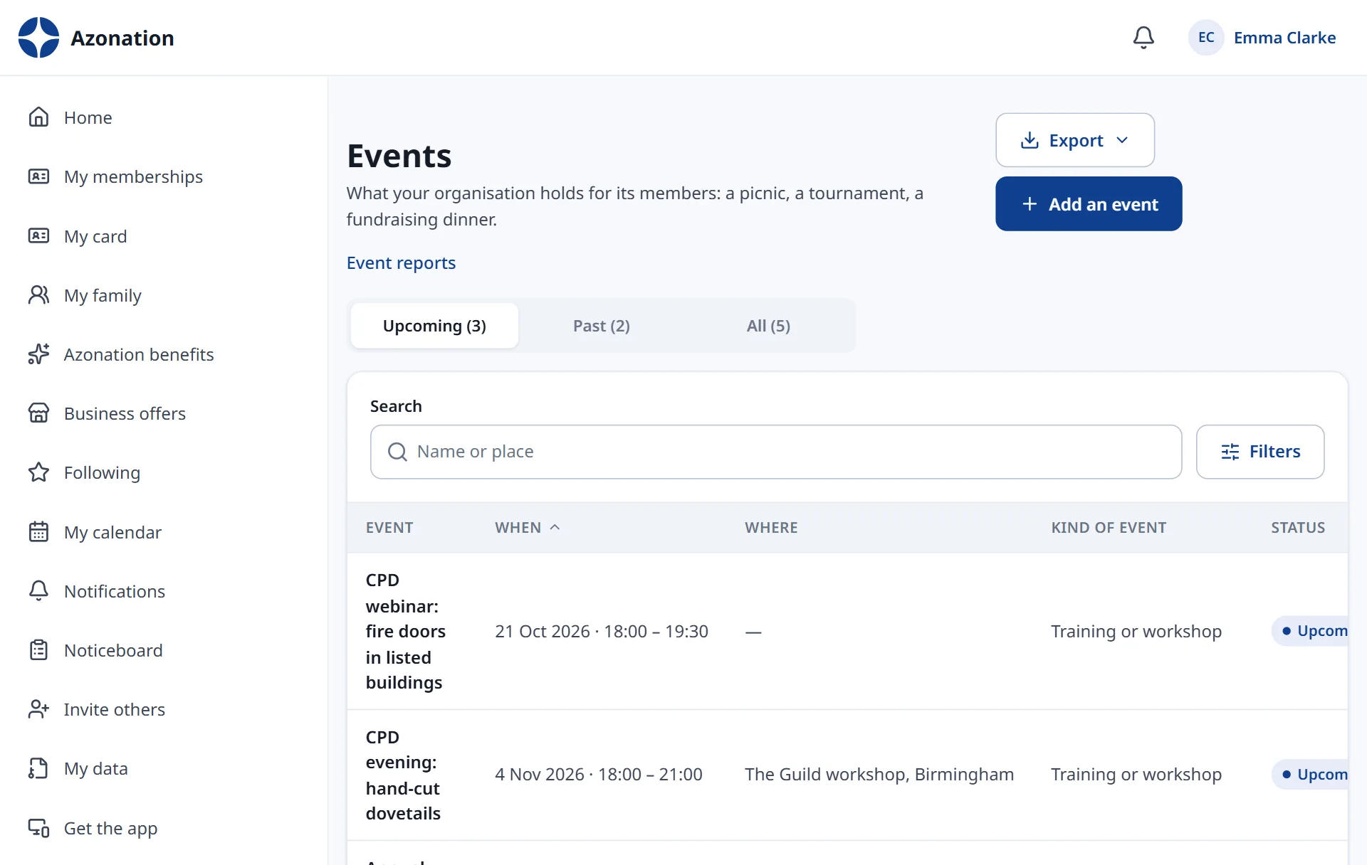 CPD evenings, webinars and the annual conference.